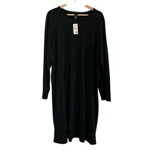 Lane Bryant Size 26/28‎ Black Dress Lagenlook Minimalist Comfort NEW